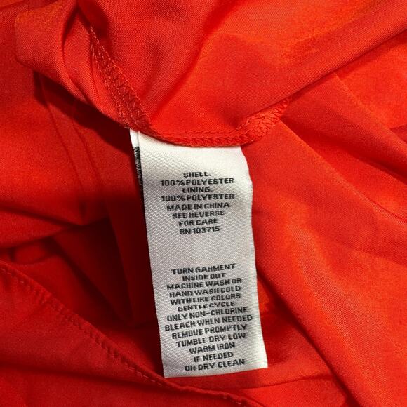 Nanette Lepore Red Knee Length Dress Womens Medium 8 Modest - Picture 5 of 5